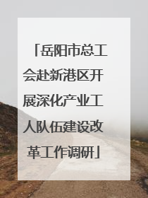 岳阳市总工会赴新港区开展深化产业工人队伍建设改革工作调研